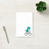 Funny T-rex Dinosaur Riding Bicycle Cartoon Post-it® Notes (Kantoor)