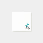 Funny T-rex Dinosaur Riding Bicycle Cartoon Post-it® Notes (Voorkant)
