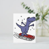 Funny T-rex Dinosaur Slapende Cartoon Briefkaart (Staand voorkant)