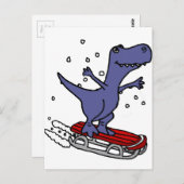 Funny T-rex Dinosaur Slapende Cartoon Briefkaart (Voorkant / Achterkant)
