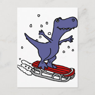 Funny T-rex Dinosaur Slapende Cartoon Briefkaart