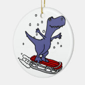 Funny T-rex Dinosaur Slapende Cartoon Keramisch Ornament (Links)