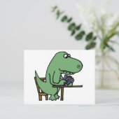 Funny T-Rex Dinosaur-speelkaarten Briefkaart (Staand voorkant)