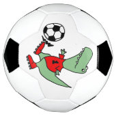 Funny T-rex Dinosaur-speldensport Voetbal (Gedraaid)