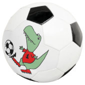 Funny T-rex Dinosaur-speldensport Voetbal (Drie kwart)