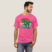 Funny T Rex Dinosaur Walking Labradoodle Gift Cute T-shirt (Voorkant volledig)