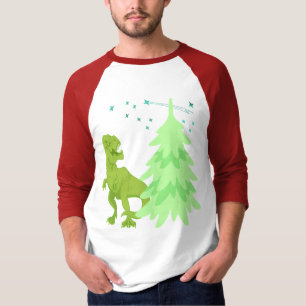 Funny T-rex Dinosaurussen, kerstboomvakantie T-shirt