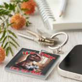 Funny T-Rex Gamer Quote Design Sleutelhanger (Voorkant Rechts)