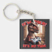 Funny T-Rex Gamer Quote Design Sleutelhanger (Voorkant)