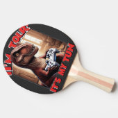 Funny T-Rex Gamer Quote Design Tafeltennisbatje (Zijkant)