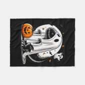 Funny T-rex Ghost Dinosaur Halloween Costume Tyran Fleece Deken (Voorkant (Horizontaal))