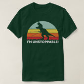 Funny T Rex Im niet te stoppen met vuilnisbaksteen T-shirt (Design voorkant)
