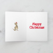 Funny T Rex Santa Kerstmis Dinosaur Xmas Humor Kaart (Binnen)