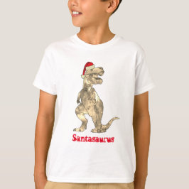 Funny T Rex Santa Kerstmis Dinosaur Xmas Humor T-shirt