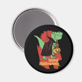 Funny T Rex Vampire Trick or treat Happy Halloween Magneet (Voorkant / Achterkant)