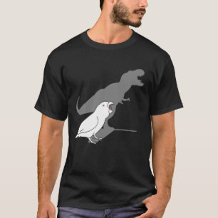 Funny T-Rex White Parrotlet Birb Memes Dinosaur Pa T-shirt