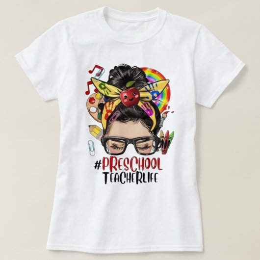 Funny t-shirt as a gift for preschool teacher (Design voorkant)