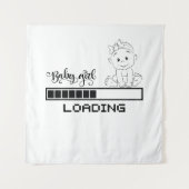 Funny T-shirt Baby Zwangerschap Kind Moeder Wandkleed (Voorkant)