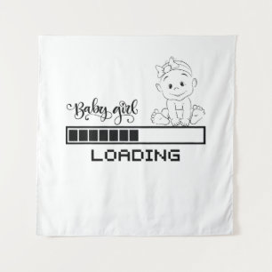 Funny T-shirt Baby Zwangerschap Kind Moeder Wandkleed