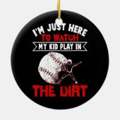 Funny T-shirt Ball Mam Baseball Game Keramisch Ornament (Achterkant)