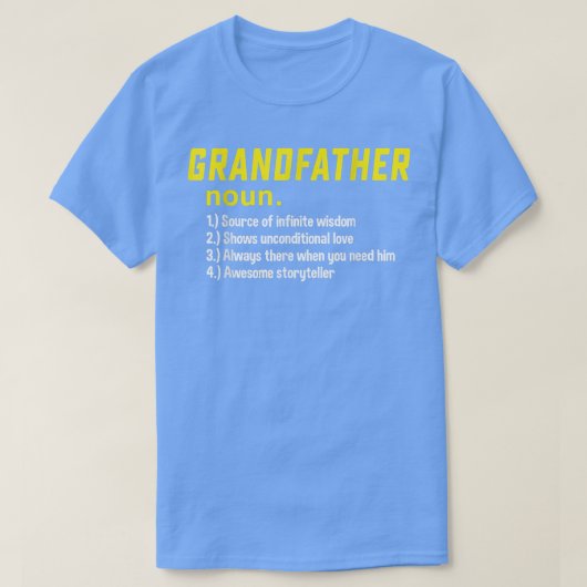 Funny T-shirt for Grandfather Definition Geweldige (Design voorkant)