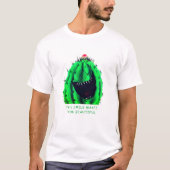 Funny T-Shirt Gift Happy Cactus Smile Custom Text (Voorkant)