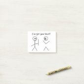 Funny t-shirt "Ik heb je rug" Post-it® Notes (Op bureau)