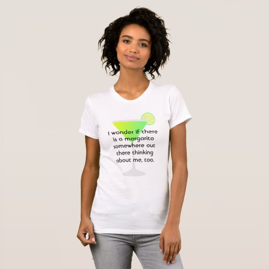 Funny T-Shirt Margarita denkend aan me T-Shirt (Voorkant volledig)