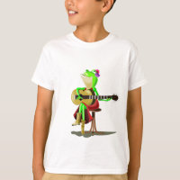 Funny T-Shirt met kikker die gitaar speelt