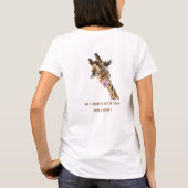 Funny T-Shirt Playful Giraffe - Jouw tekst (Achterkant)