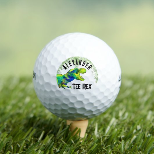 Funny T-shirt Rex Dinosaur Golfballen (Insitu Shirt)