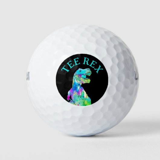 Funny T-shirt Rex Dinosaur Golfballen (Voorkant)