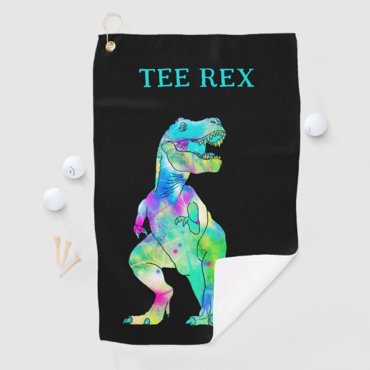Funny T-shirt Rex Dinosaur Golfhanddoek (Insitu)