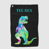 Funny T-shirt Rex Dinosaur Golfhanddoek (Voorkant)