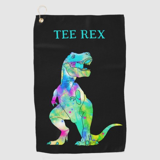 Funny T-shirt Rex Dinosaur Golfhanddoek (Voorkant)