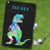 Funny T-shirt Rex Dinosaur Golfhanddoek