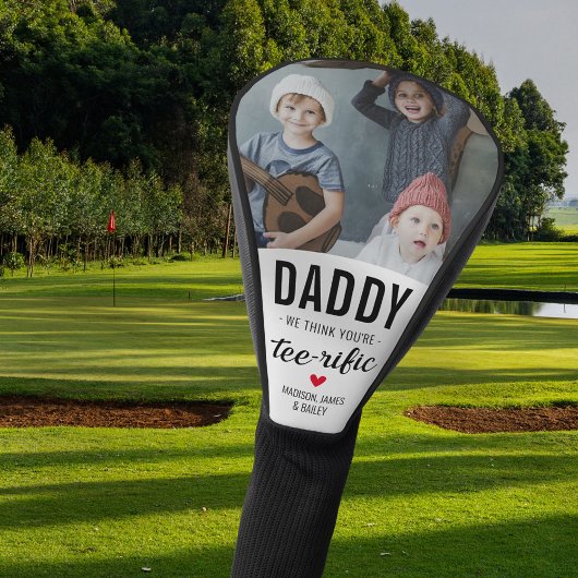 Funny T-shirt-rijke papa foto Golfheadcover