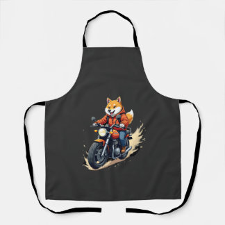 Funny T-Shirt, Shiba Inu, Motorcycle, Dog, Puppet, Schort