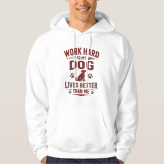 Funny T-shirt voor hondenliefhebbers - Ik werk har