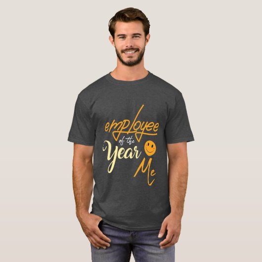 Funny t-shirt werknemer van het jaar (Voorkant volledig)