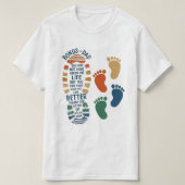 Funny t-shirt with daddy's footprint design (Design voorkant)