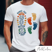 Funny t-shirt with daddy's footprint design