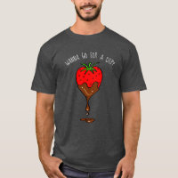 Funny T-shirts | Aardbei in chocolade