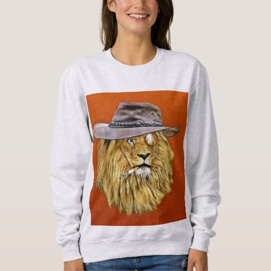 Funny T-shirts, LION-rooksigaret Trui (Voorkant)