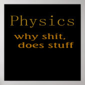 Funny t-shirts Physics humor Poster (Voorkant)