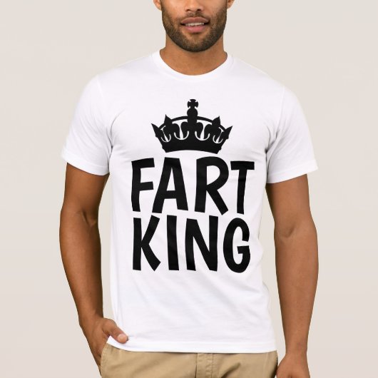 Funny T-shirts voor DAD, FART KING (Voorkant)