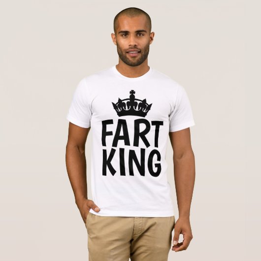 Funny T-shirts voor DAD, FART KING (Voorkant volledig)