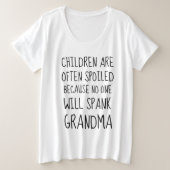 Funny T-shirts voor oma, NIEMAND ZAL SPANKEN (Design voorkant)