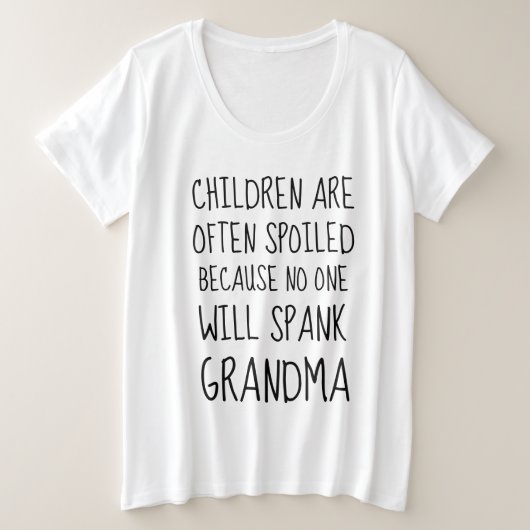 Funny T-shirts voor oma, NIEMAND ZAL SPANKEN (Design voorkant)