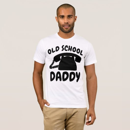Funny T-shirts voor papa, OUDE SCHOOL (Voorkant volledig)